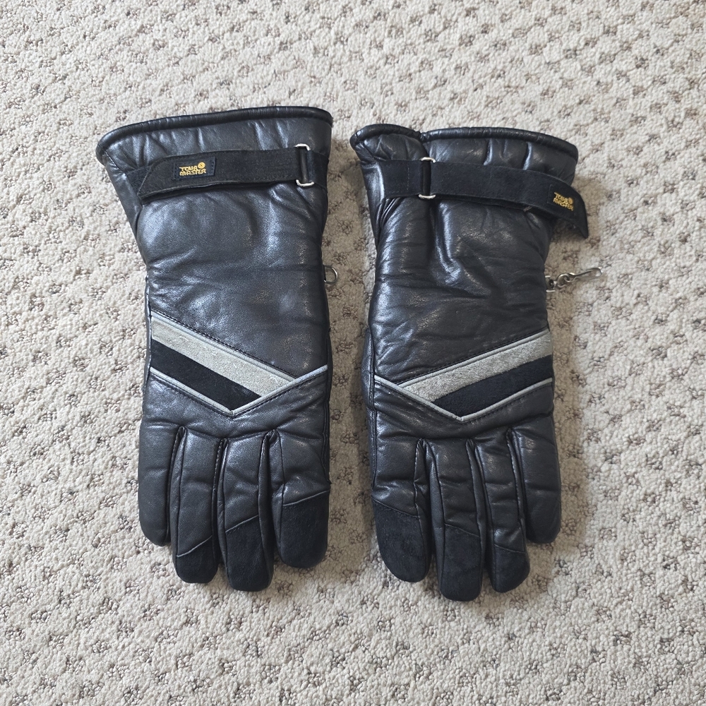 Vintage tour master leather motorcycle gloves